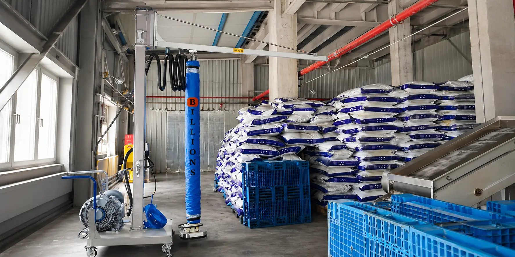 Pharmaceutical warehousing for bagged API materials